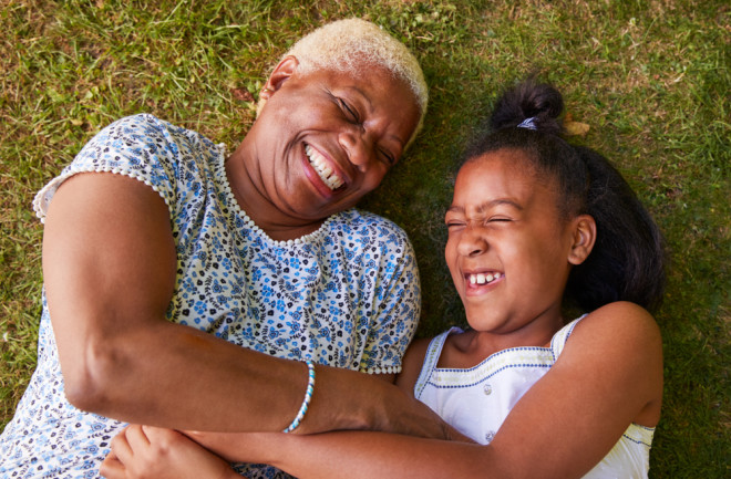 Grandma and grandchild